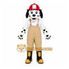 White Dog Mascot Costume with Custom Logo