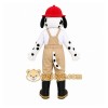 White Dog Mascot Costume with Custom Logo