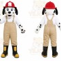 White Dog Mascot Costume with Custom Logo