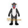 Gray Baboon Mascot Costume with Custom Logo Gray Baboon Mascot Costume with Custom Logo