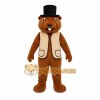 Brown Beaver Mascot Costume with Custom Logo