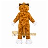 Orange Cheetah Mascot Costume with Custom Logo Orange Cheetah Mascot Costume with Custom Logo