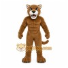 Brown Cougar Mascot Costume with Custom Logo Brown Cougar Mascot Costume with Custom Logo
