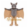 Gray Bat Mascot Costume with Custom Logo