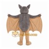 Gray Bat Mascot Costume with Custom Logo