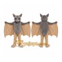 Gray Bat Mascot Costume with Custom Logo