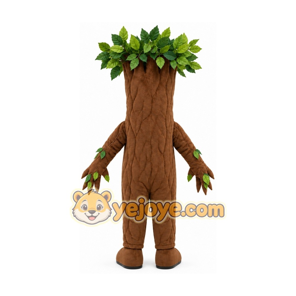 Brown Tree Mascot Costume with Custom Logo Brown Tree Mascot Costume with Custom Logo