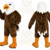 Brown Eagle Mascot Costume with Custom Logo