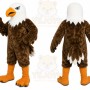Brown Eagle Mascot Costume with Custom Logo