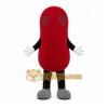 Red Bean Mascot Costume with Custom Logo