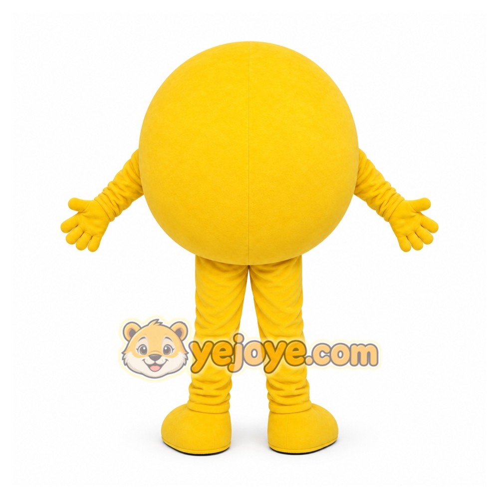 Yellow Smiley Face Mascot Costume with Custom Logo Yellow Smiley Face Mascot Costume with Custom Logo
