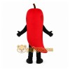 Red Chili Pepper Mascot Costume with Custom Logo Red Chili Pepper Mascot Costume with Custom Logo