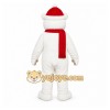 White Bear Mascot Costume with Custom Logo