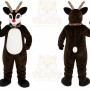 Brown Reindeer Mascot Costume with Custom Logo