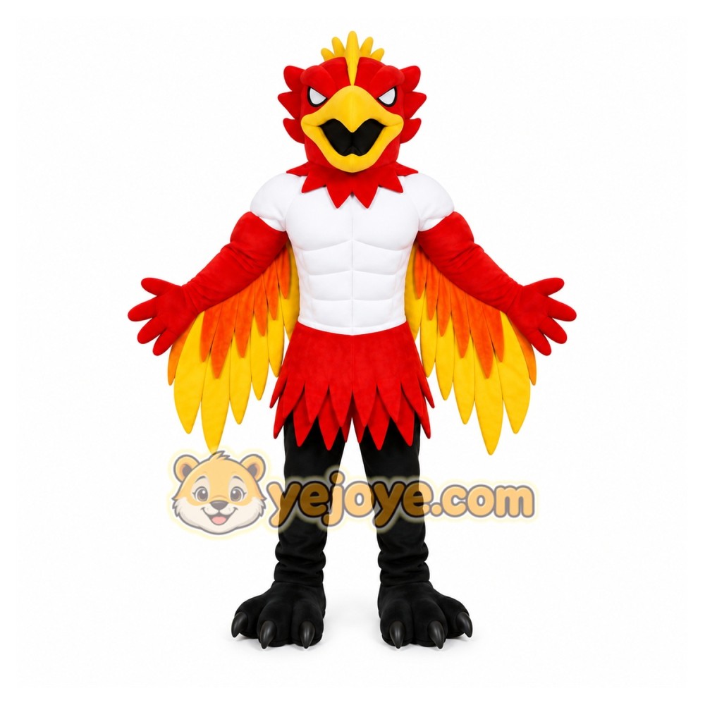 Red Bird Mascot Costume with Custom Logo Red Bird Mascot Costume with Custom Logo