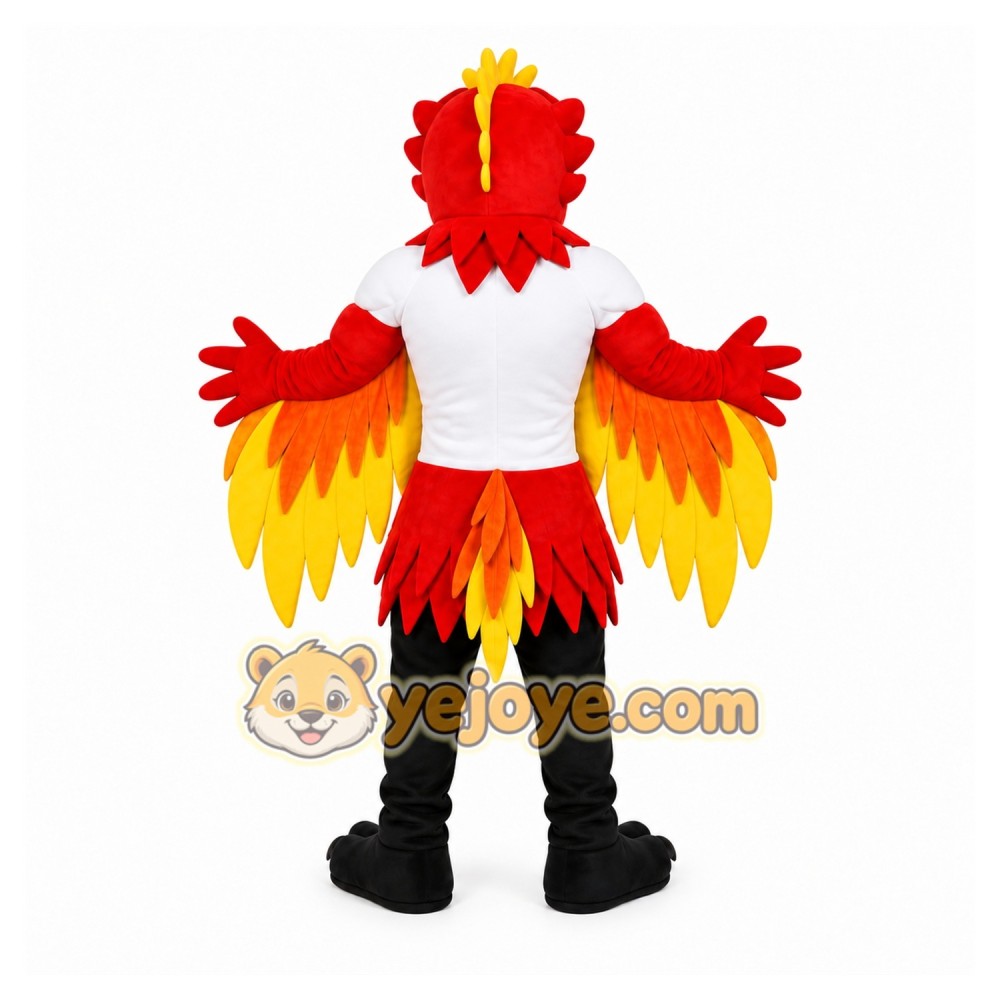Red Bird Mascot Costume with Custom Logo Red Bird Mascot Costume with Custom Logo