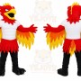 Red Bird Mascot Costume with Custom Logo