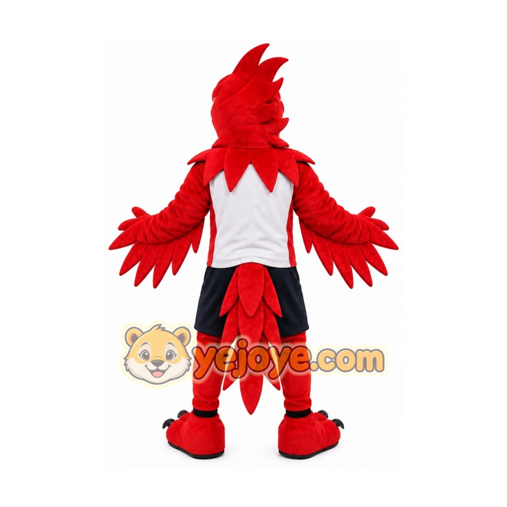 Red Bird Mascot Costume with Custom Logo Red Bird Mascot Costume with Custom Logo