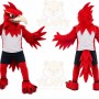 Red Bird Mascot Costume with Custom Logo