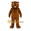 Brown Beaver Mascot Costume with Custom Logo Brown Beaver Mascot Costume with Custom Logo