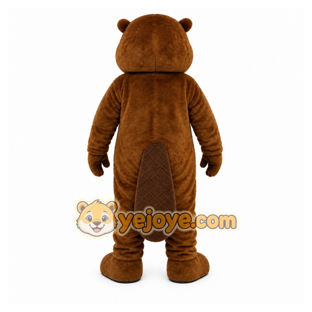 Brown Beaver Mascot Costume with Custom Logo Brown Beaver Mascot Costume with Custom Logo