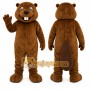 Brown Beaver Mascot Costume with Custom Logo