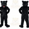 Black Panther Mascot Costume with Custom Logo