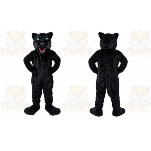 Black Panther Mascot Costume with Custom Logo