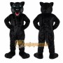Black Panther Mascot Costume with Custom Logo