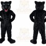 Black Panther Mascot Costume with Custom Logo