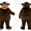 Brown Bull Mascot Costume with Custom Logo
