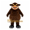 Brown Bull Mascot Costume with Custom Logo