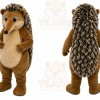 Brown Hedgehog Mascot Costume with Custom Logo