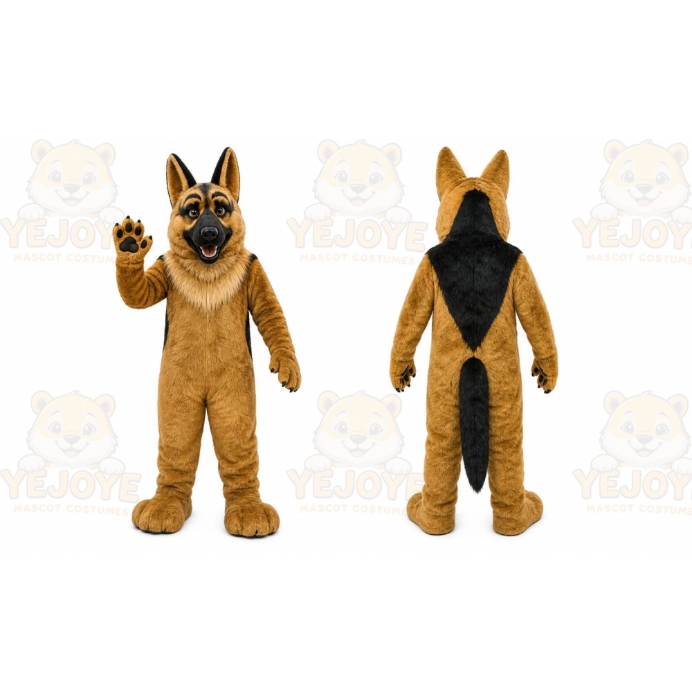 Brown Dog Mascot Costume with Custom Logo