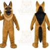 Brown Dog Mascot Costume with Custom Logo