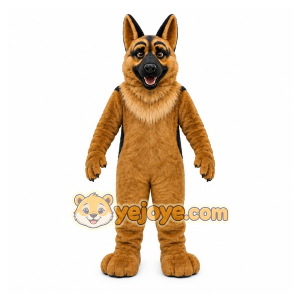 Brown Dog Mascot Costume with Custom Logo