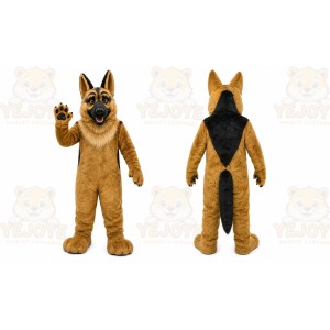 Brown Dog Mascot Costume with Custom Logo