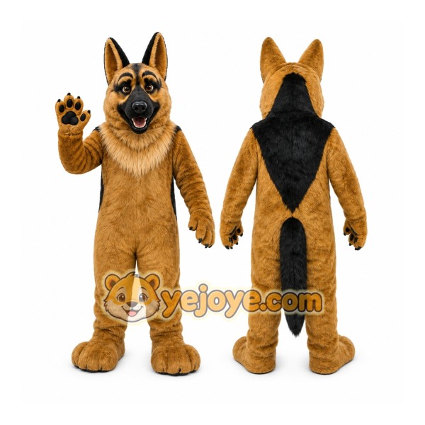Brown Dog Mascot Costume with Custom Logo
