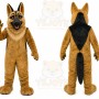 Brown Dog Mascot Costume with Custom Logo