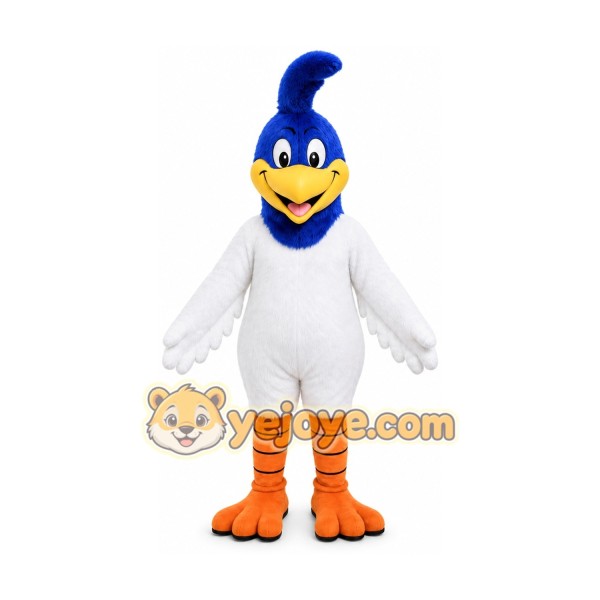 Blue Bird Mascot Costume with Custom Logo Blue Bird Mascot Costume with Custom Logo