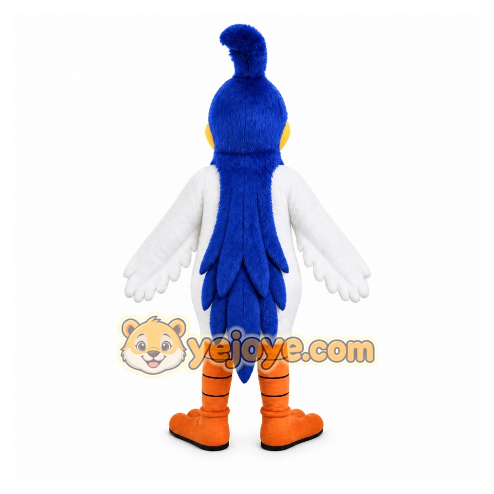 Blue Bird Mascot Costume with Custom Logo