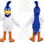 Blue Bird Mascot Costume with Custom Logo
