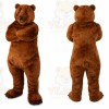 Brown Bear Mascot Costume with Custom Logo
