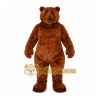 Brown Bear Mascot Costume with Custom Logo
