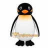 Black Penguin Mascot Costume with Custom Logo Black Penguin Mascot Costume with Custom Logo