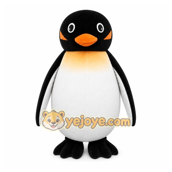 Black Penguin Mascot Costume with Custom Logo Black Penguin Mascot Costume with Custom Logo