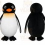 Black Penguin Mascot Costume with Custom Logo