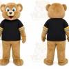 Brown Bear Mascot Costume with Custom Logo