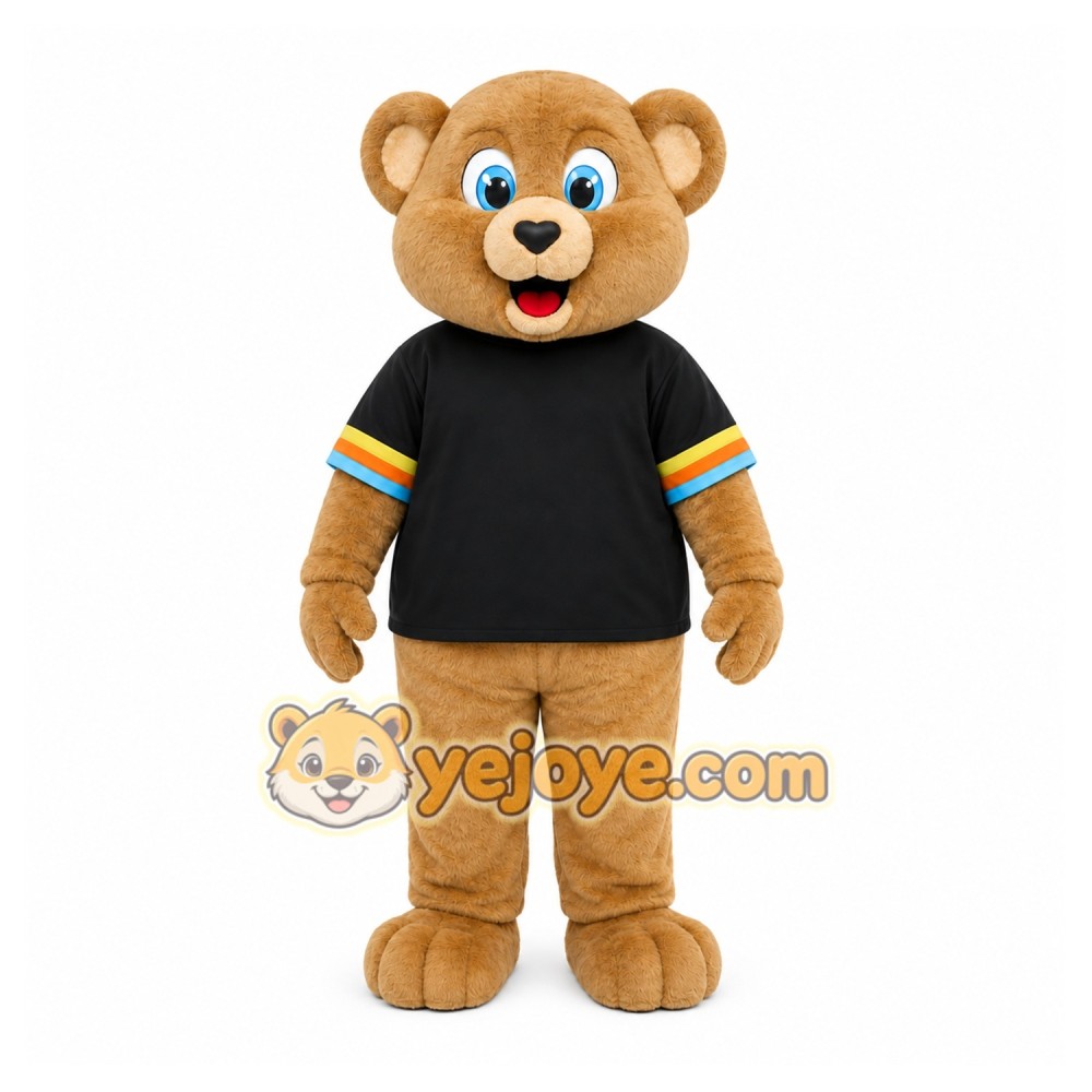 Brown Bear Mascot Costume with Custom Logo Brown Bear Mascot Costume with Custom Logo