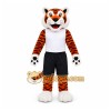 Orange Tiger Mascot Costume with Custom Logo Orange Tiger Mascot Costume with Custom Logo